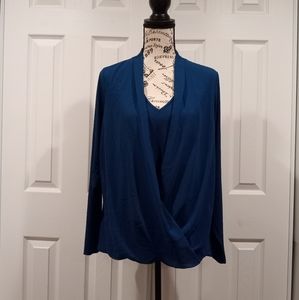 Alfani Plus, Rare Earth, Women's Teal Long Sleeve Blouse